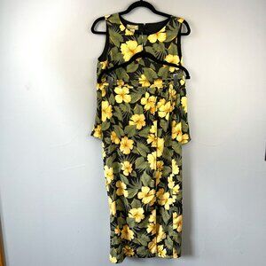 Tommy Bahama Silk 3-Piece Skirt Set Size‎ XS/S Yellow Hibiscus Flowers Hawaiian
